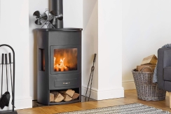 Moving wood stove heat deals around the house